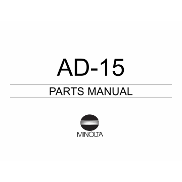 Konica-Minolta Options AD-15 Parts Manual