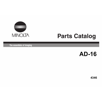 Konica-Minolta Options AD-16 Parts Manual