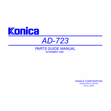 Konica-Minolta Options AD-723 Parts Manual