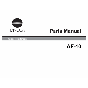 Konica-Minolta Options AF-10 Parts Manual
