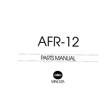 Konica-Minolta Options AFR-12 Parts Manual