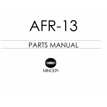 Konica-Minolta Options AFR-13 Parts Manual