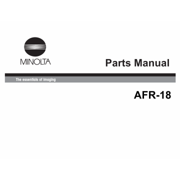 Konica-Minolta Options AFR-18 Parts Manual