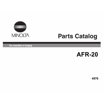 Konica-Minolta Options AFR-20 Parts Manual