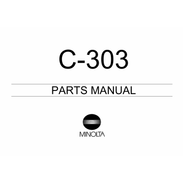 Konica-Minolta Options C-303 Parts Manual