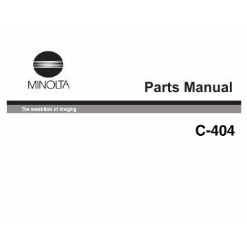 Konica-Minolta Options C-404 Parts Manual
