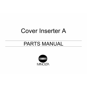 Konica-Minolta Options Cover-Inserter-A Parts Manual