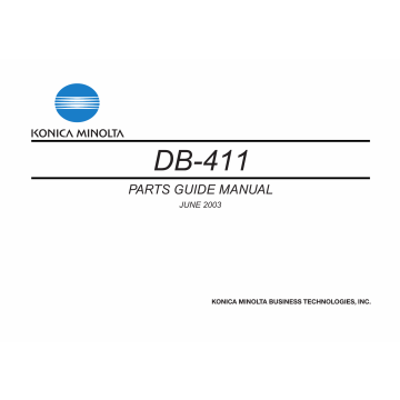 Konica-Minolta Options DB-411 Parts Manual