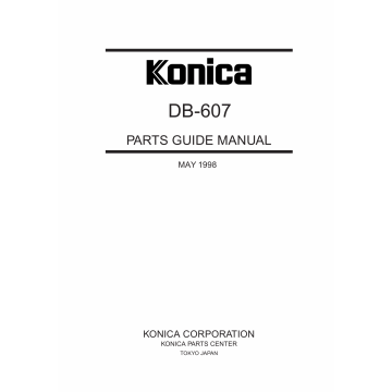 Konica-Minolta Options DB-607 Parts Manual