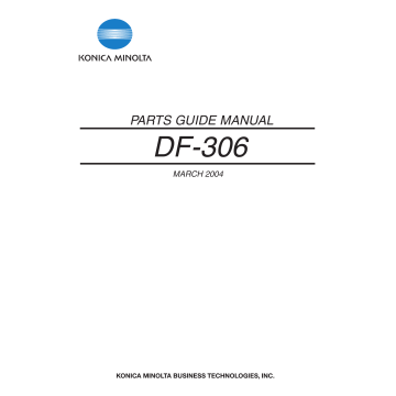Konica-Minolta Options DF-306 Parts Manual