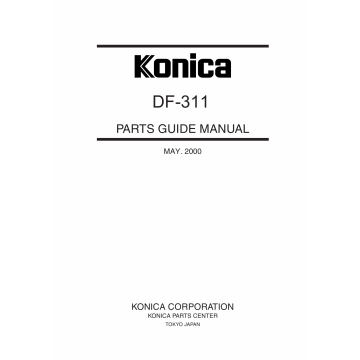 Konica-Minolta Options DF-311 Parts Manual