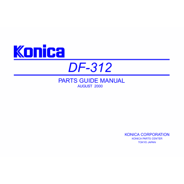 Konica-Minolta Options DF-312 Parts Manual