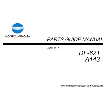 Konica-Minolta Options DF-621 A1TW Parts Manual