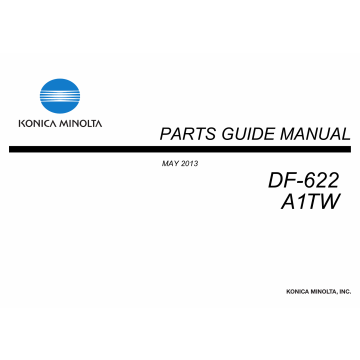 Konica-Minolta Options DF-622 A1TW Parts Manual