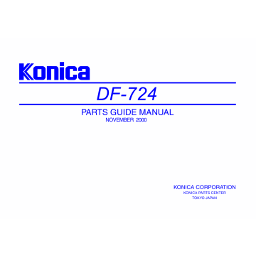 Konica-Minolta Options DF-724 Parts Manual