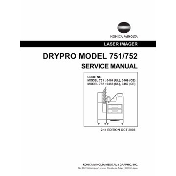 Konica-Minolta Options DR-751 DR-752 Service Manual