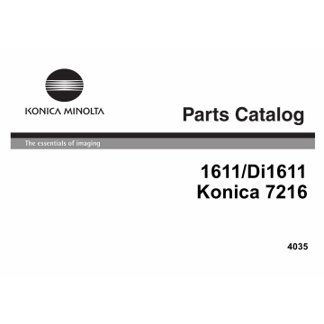 Konica-Minolta Options Di1611 1611 7216 Parts Manual