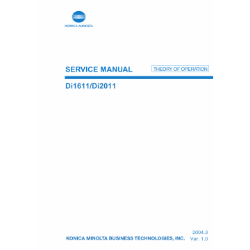 Konica-Minolta Options Di1611 Di2011 THEORY-OPERATION Service Manual