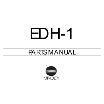 Konica-Minolta Options EDH-1 Parts Manual