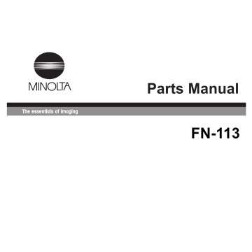 Konica-Minolta Options FN-113 Parts Manual