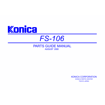 Konica-Minolta Options FS-106 Parts Manual