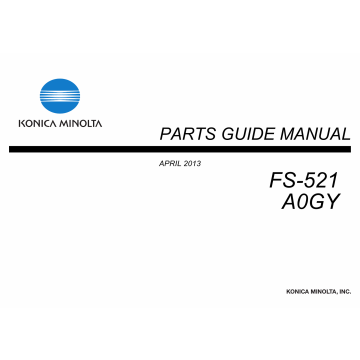 Konica-Minolta Options FS-521 A0GY Parts Manual
