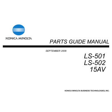 Konica-Minolta Options LS-510 LS-502 15AV Parts Manual