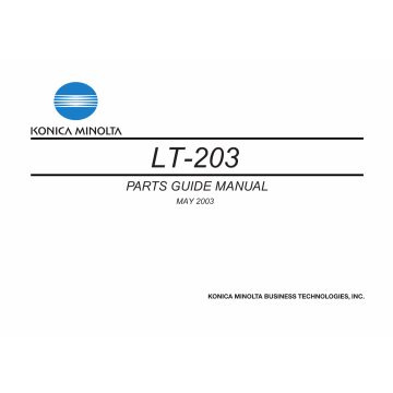 Konica-Minolta Options LT-203 Parts Manual