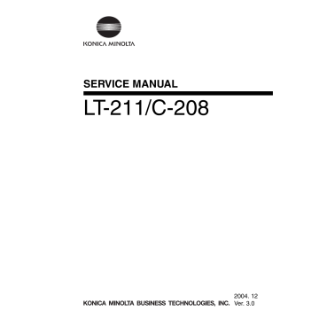 Konica-Minolta Options LT-211 C-208 Service Manual
