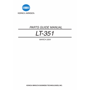 Konica-Minolta Options LT-315 Parts Manual