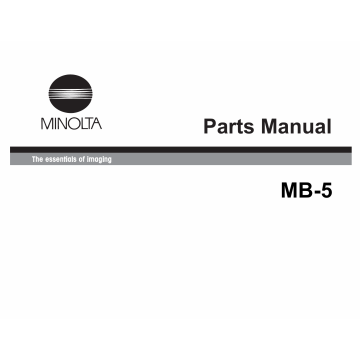 Konica-Minolta Options MB-5 Parts Manual