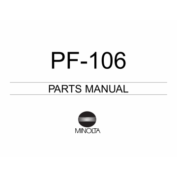 Konica-Minolta Options PF-106 Parts Manual