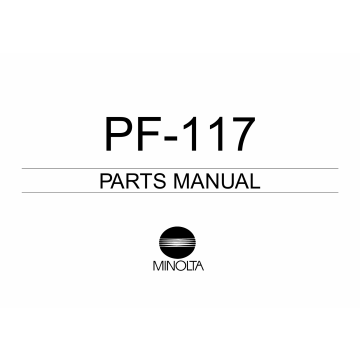 Konica-Minolta Options PF-117 Parts Manual