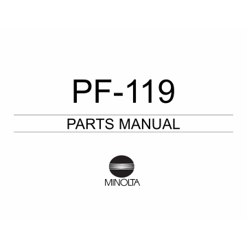 Konica-Minolta Options PF-119 Parts Manual