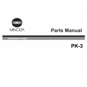 Konica-Minolta Options PK-3 Parts Manual