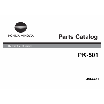 Konica-Minolta Options PK-501 4614-451 Parts Manual