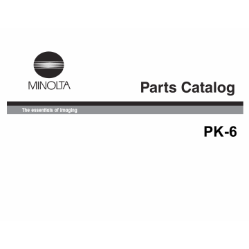 Konica-Minolta Options PK-6 Parts Manual
