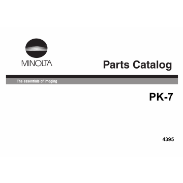 Konica-Minolta Options PK-7 4395 Parts Manual