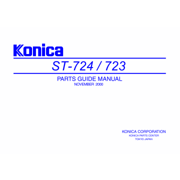 Konica-Minolta Options ST-723 724 Parts Manual