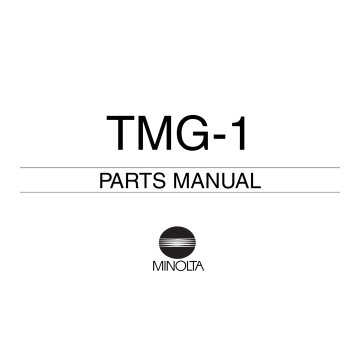 Konica-Minolta Options TMG-1 Parts Manual
