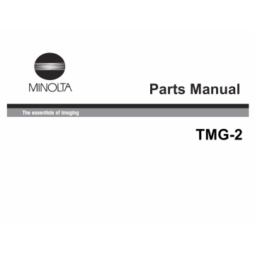 Konica-Minolta Options TMG-2 Parts Manual