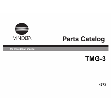 Konica-Minolta Options TMG-3 Parts Manual