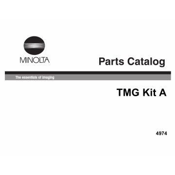 Konica-Minolta Options TMG-Kit-A Parts Manual