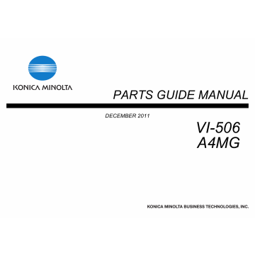Konica-Minolta Options VI-506 A4MG Parts Manual