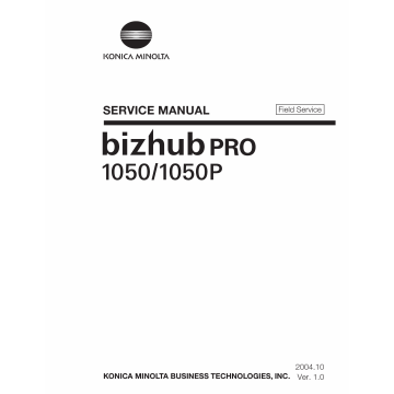 Konica-Minolta bizhub-PRO 1050 1050P FIELD-SERVICE Service Manual