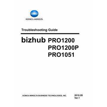 Konica-Minolta bizhub-PRO 1051 1200 1200P Troubleshooting Service Manual