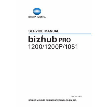 Konica-Minolta bizhub-PRO 1200 1200P 1051 Service Manual