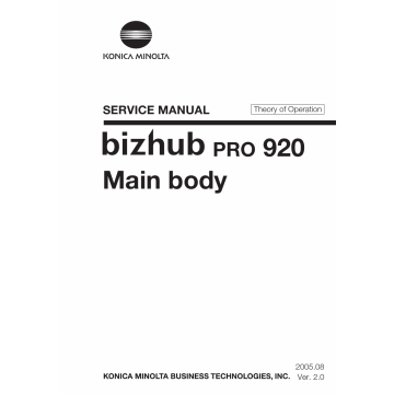 Konica-Minolta bizhub-PRO 920 THEORY-OPERATION Service Manual
