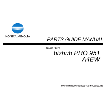 Konica-Minolta bizhub-PRO 951 Parts Manual