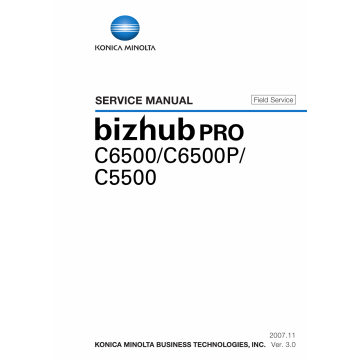 Konica-Minolta bizhub-PRO C6500 C6500P C5500 FIELD-SERVICE Service Manual